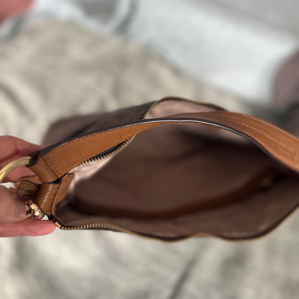 Michael Kors Brown MK Logo Convertible Shoulder Bag - Picture 8 of 9